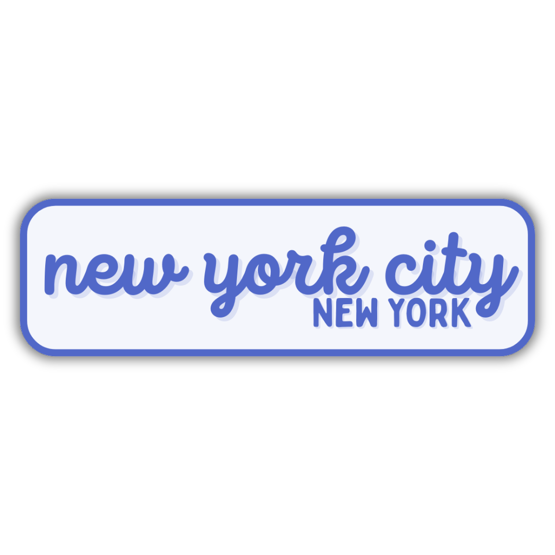 New York City, New York Retro Travel Sticker – Colorful Vinyl Decal for Laptop, Water Bottle & Luggage