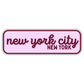 New York City, New York Retro Travel Sticker – Colorful Vinyl Decal for Laptop, Water Bottle & Luggage