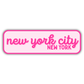 New York City, New York Retro Travel Sticker – Colorful Vinyl Decal for Laptop, Water Bottle & Luggage