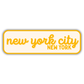 New York City, New York Retro Travel Sticker – Colorful Vinyl Decal for Laptop, Water Bottle & Luggage