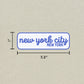 New York City, New York Retro Travel Sticker – Colorful Vinyl Decal for Laptop, Water Bottle & Luggage