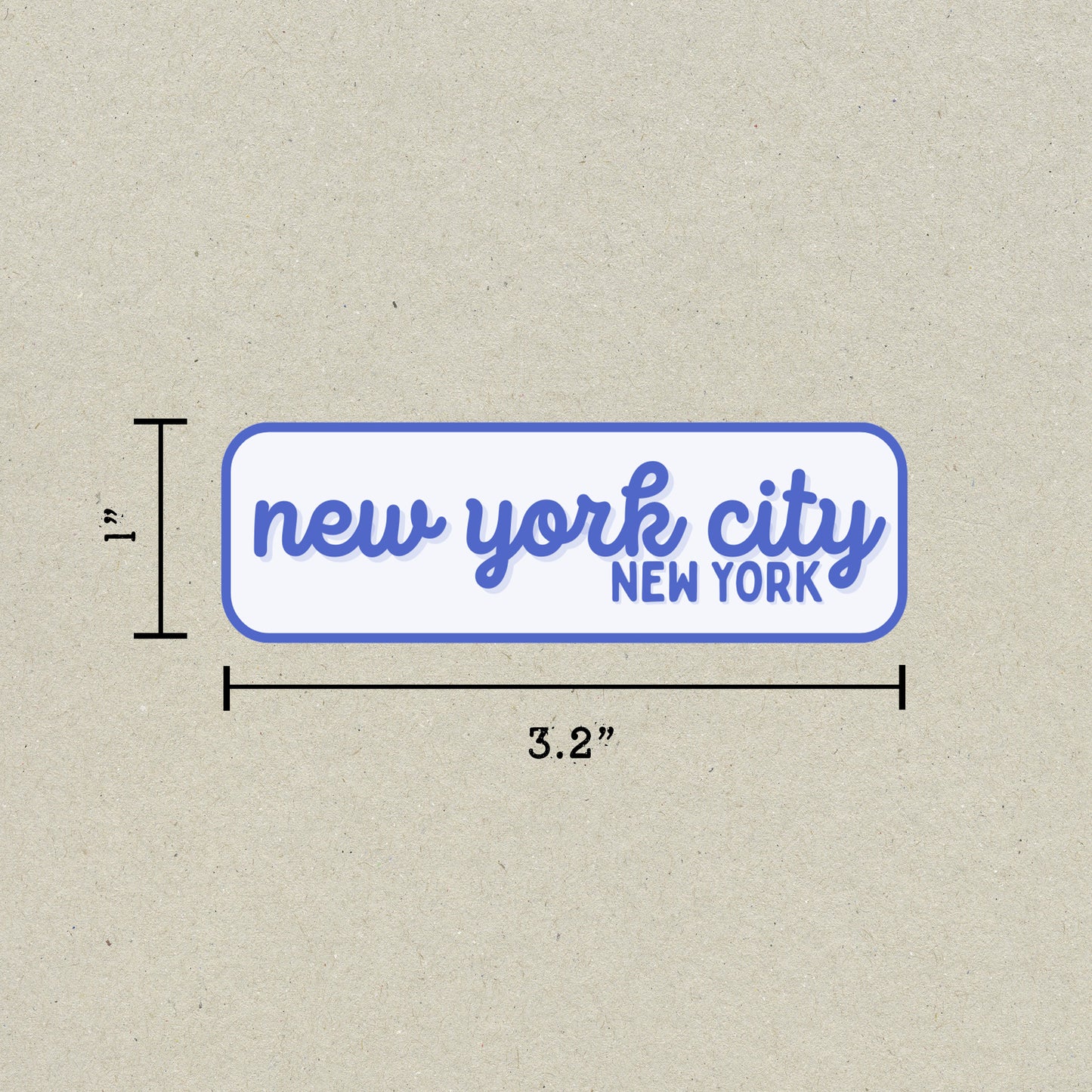 New York City, New York Retro Travel Sticker – Colorful Vinyl Decal for Laptop, Water Bottle & Luggage