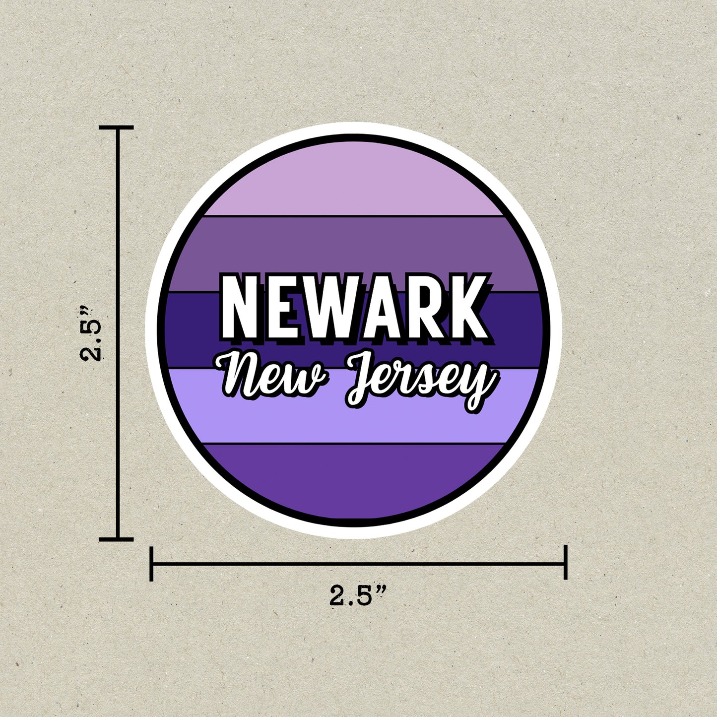 Newark, New Jersey Circle Sticker