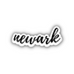 Newark Cursive Sticker