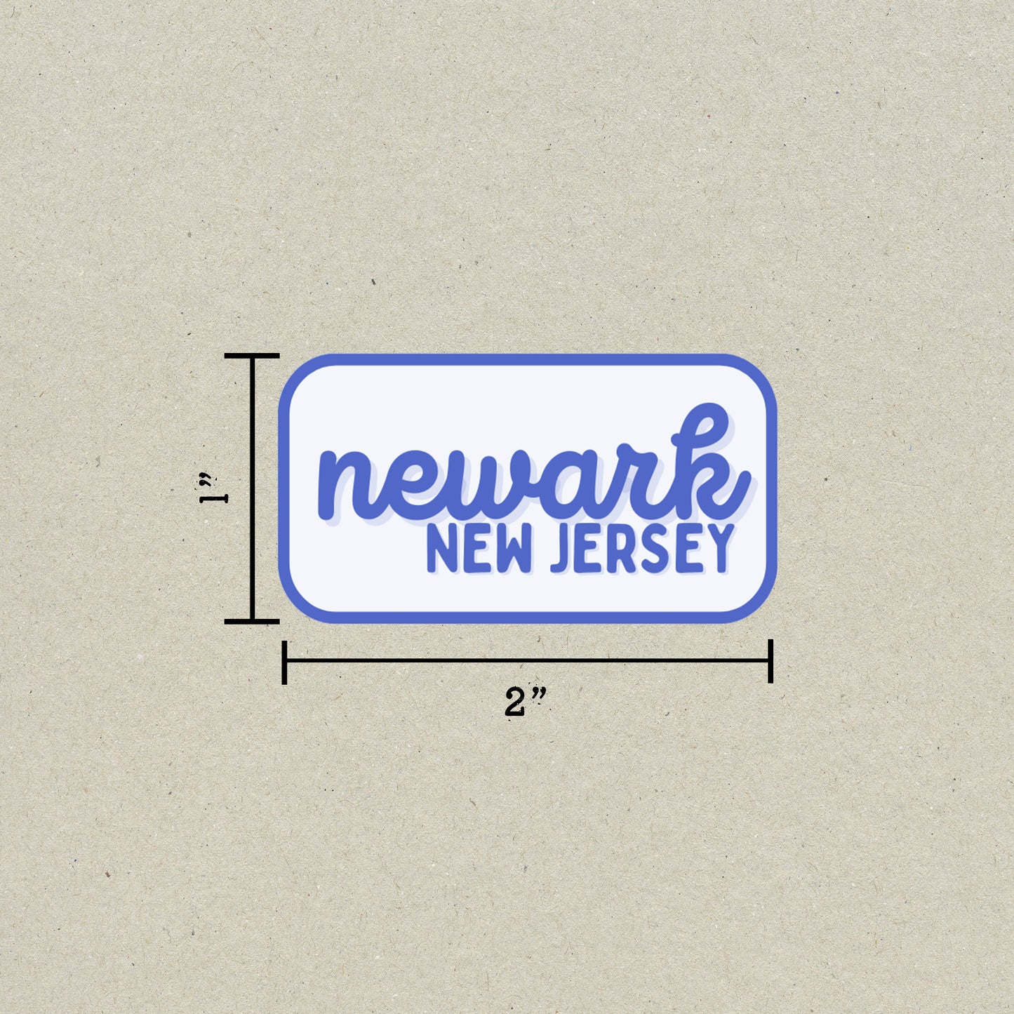Newark, New Jersey Retro Travel Sticker – Colorful Vinyl Decal for Laptop, Water Bottle & Luggage