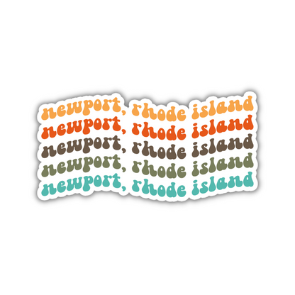 Newport, Rhode Island Retro Sticker