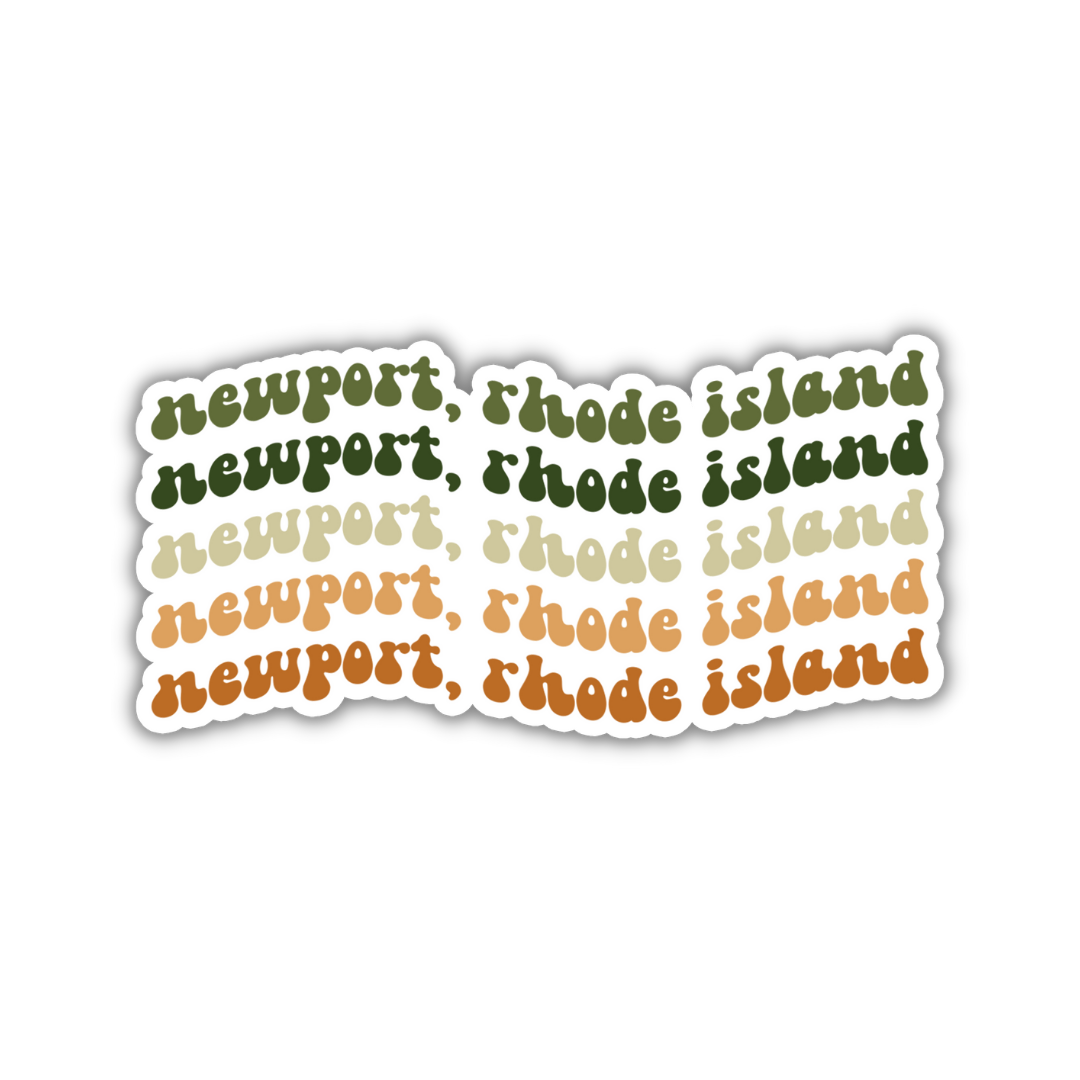 Newport, Rhode Island Retro Sticker