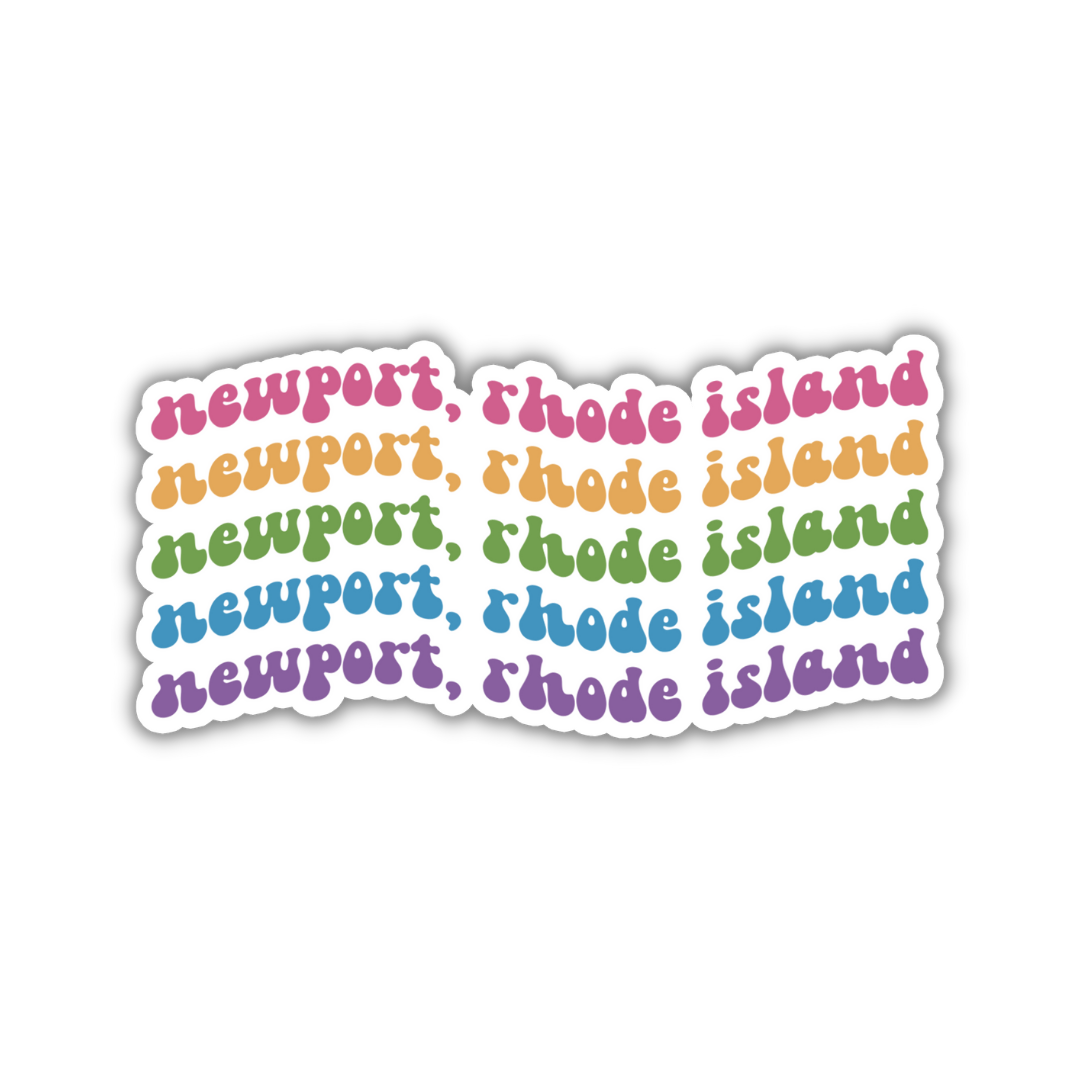 Newport, Rhode Island Retro Sticker