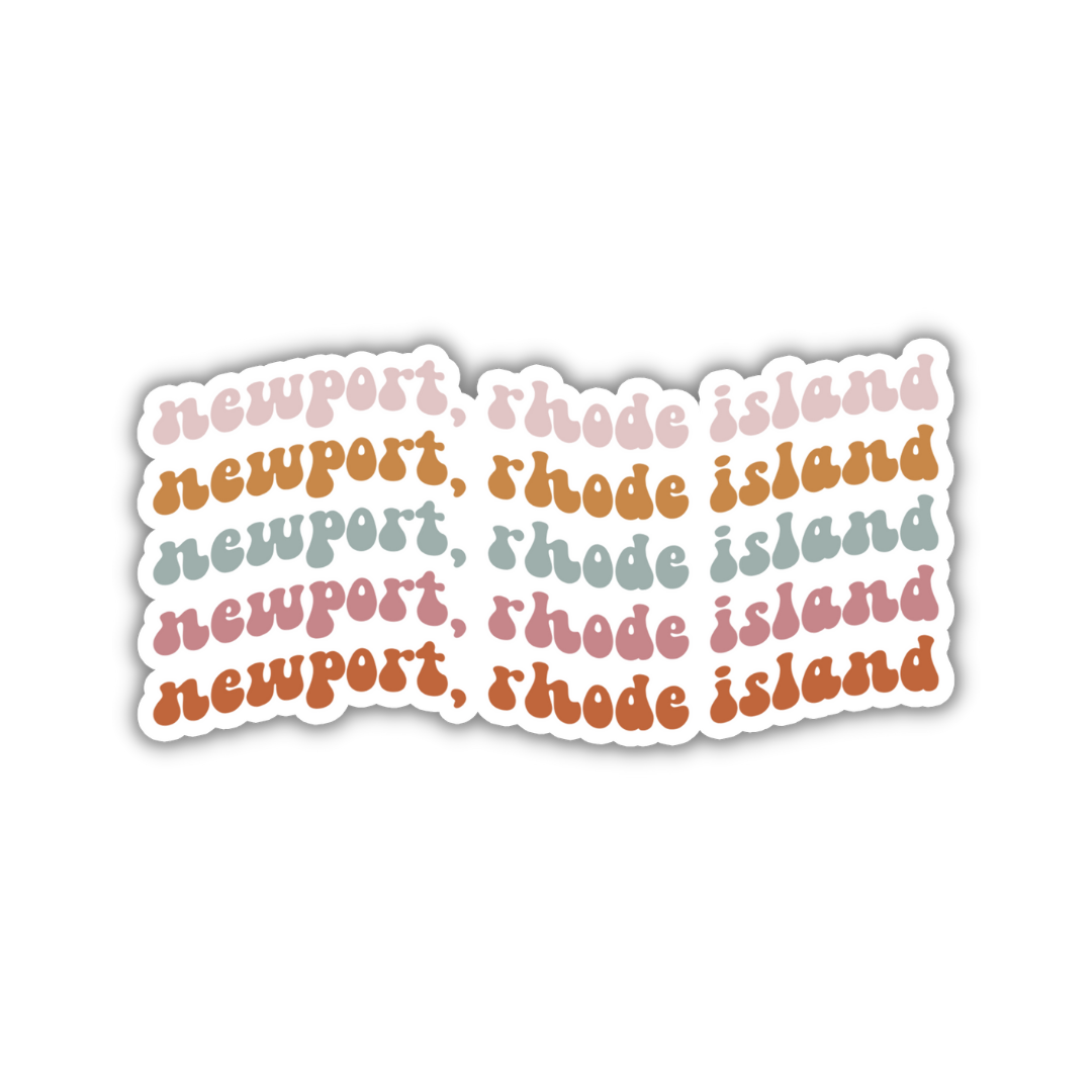 Newport, Rhode Island Retro Sticker