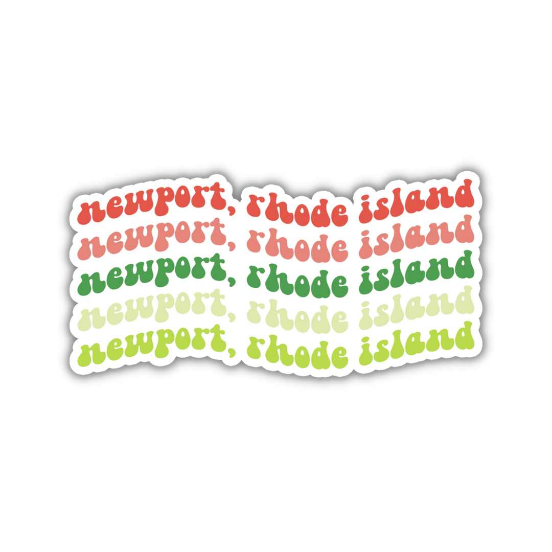 Newport, Rhode Island Retro Sticker