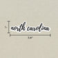 North Carolina Cursive Sticker