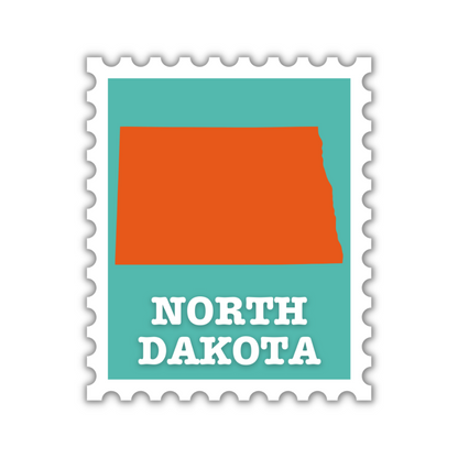 North Dakota Stamp Sticker