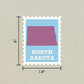 North Dakota Stamp Sticker