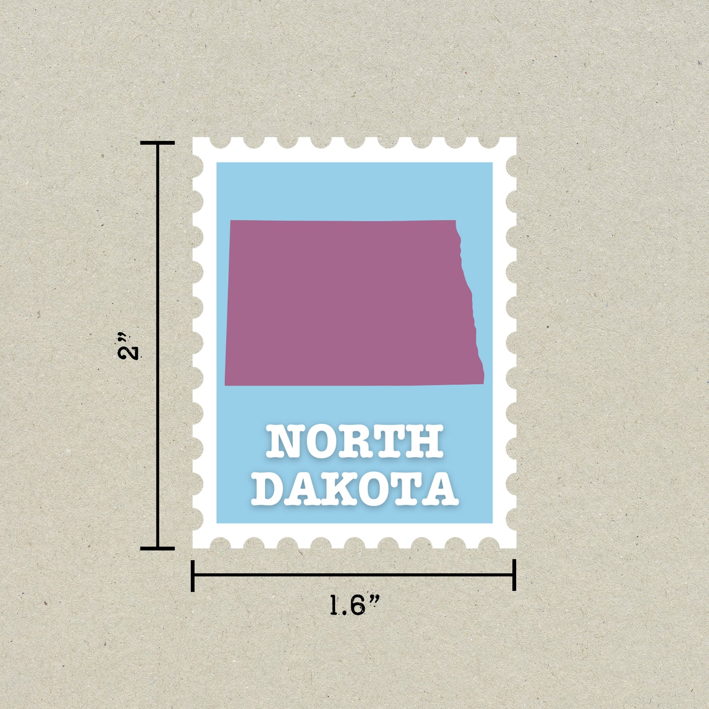 North Dakota Stamp Sticker