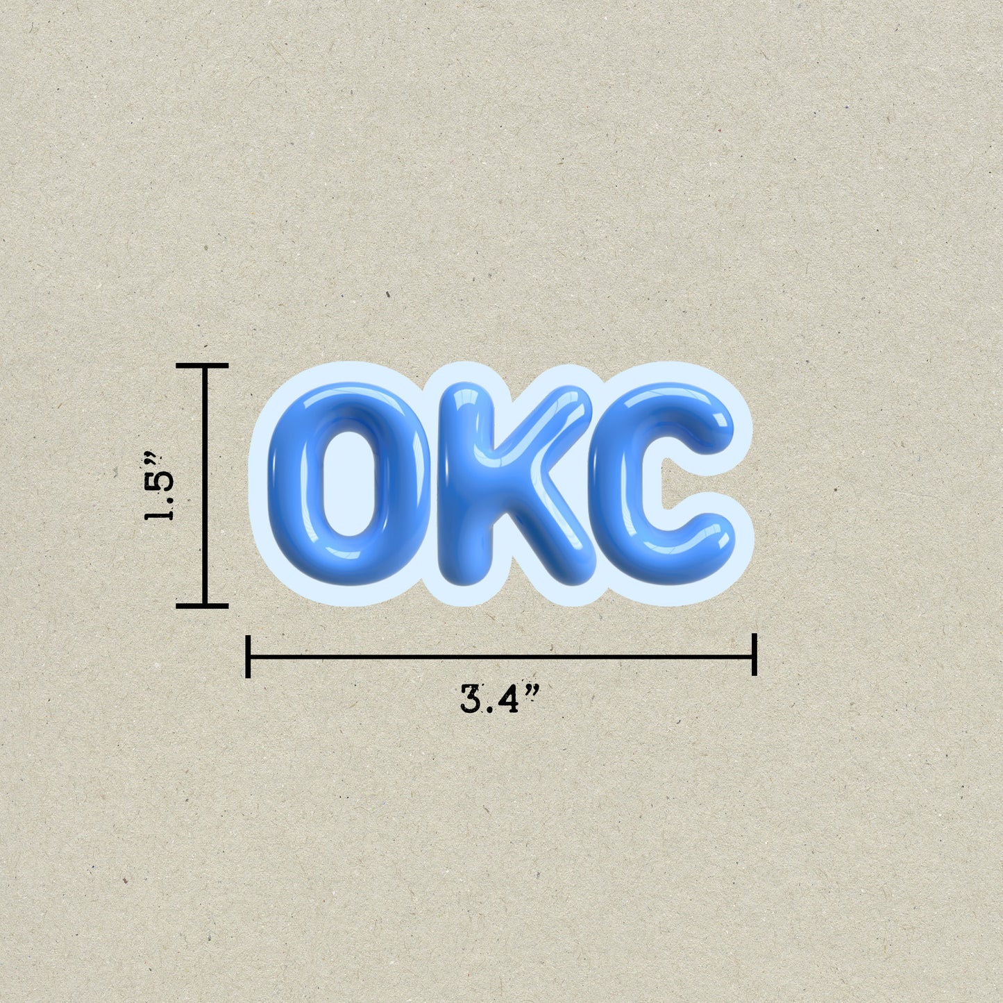 OKC Bubble Sticker