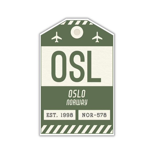 OSL Vintage Luggage Tag Sticker