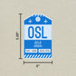 OSL Vintage Luggage Tag Sticker