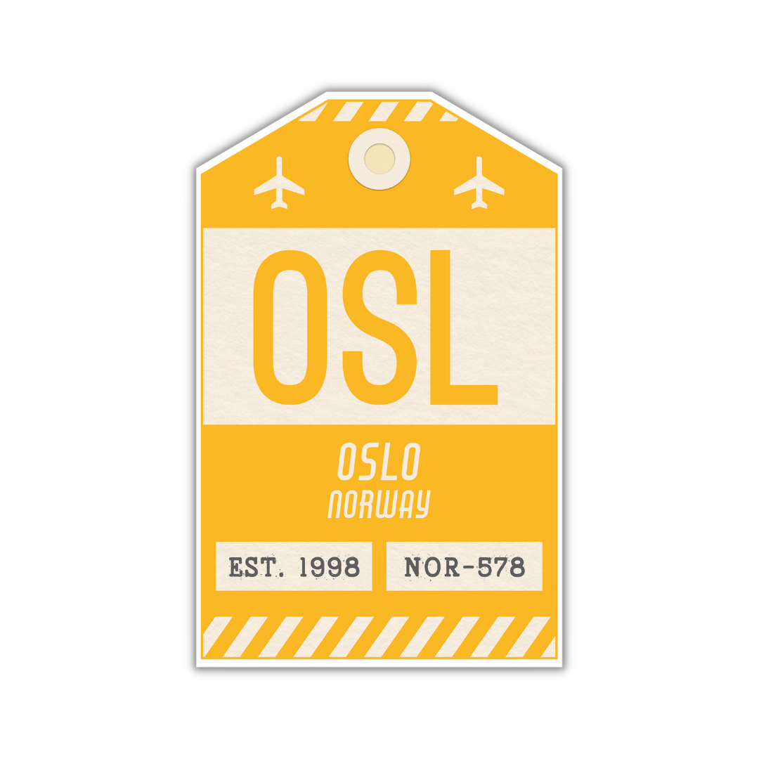 OSL Vintage Luggage Tag Sticker