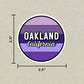 Oakland, California Circle Sticker