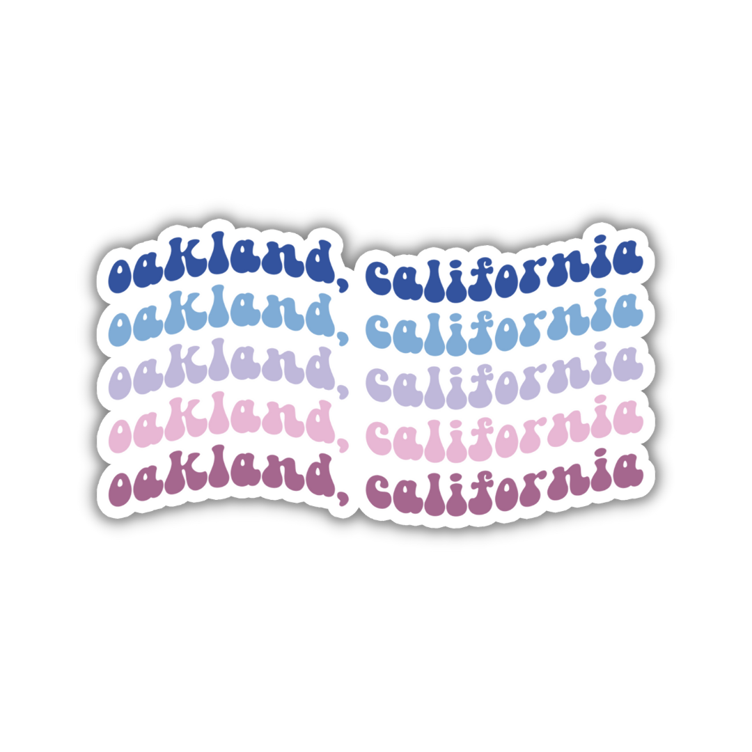 Oakland, California Retro Sticker