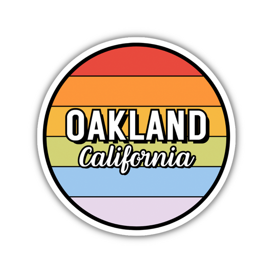 Oakland, California Circle Sticker