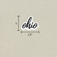 Ohio Cursive Sticker