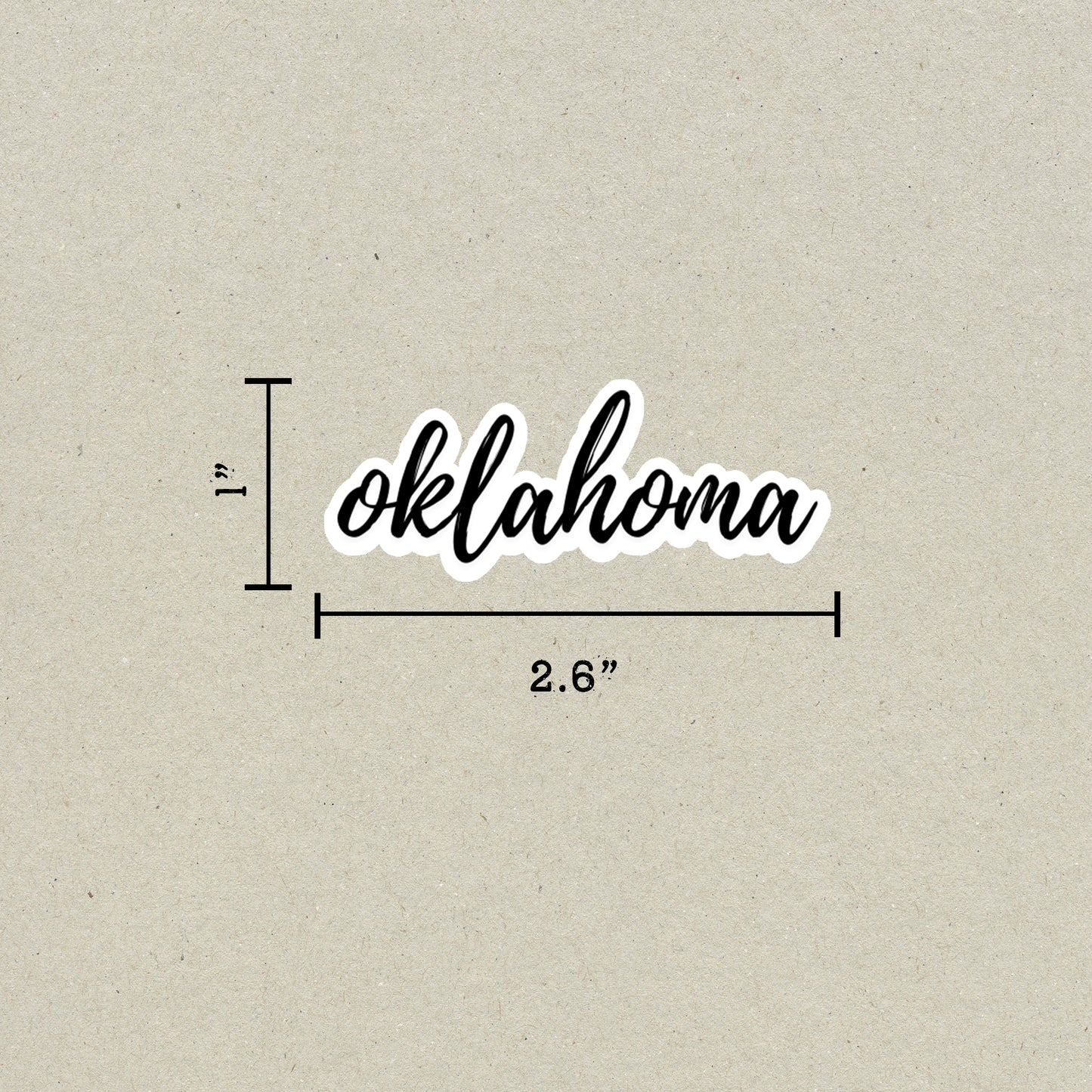 Oklahoma Cursive Sticker