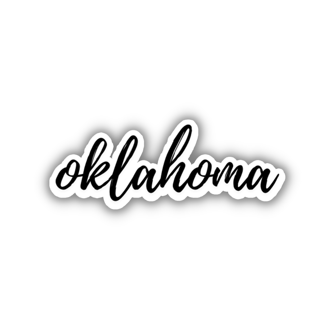 Oklahoma Cursive Sticker