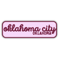 Oklahoma City, Oklahoma Retro Travel Sticker – Colorful Vinyl Decal for Laptop, Water Bottle & Luggage