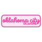 Oklahoma City, Oklahoma Retro Travel Sticker – Colorful Vinyl Decal for Laptop, Water Bottle & Luggage