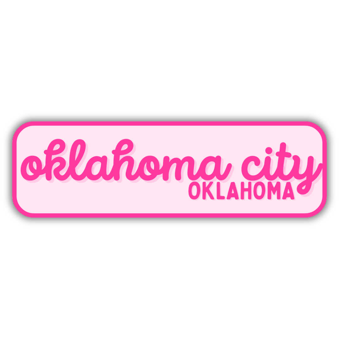 Oklahoma City, Oklahoma Retro Travel Sticker – Colorful Vinyl Decal for Laptop, Water Bottle & Luggage