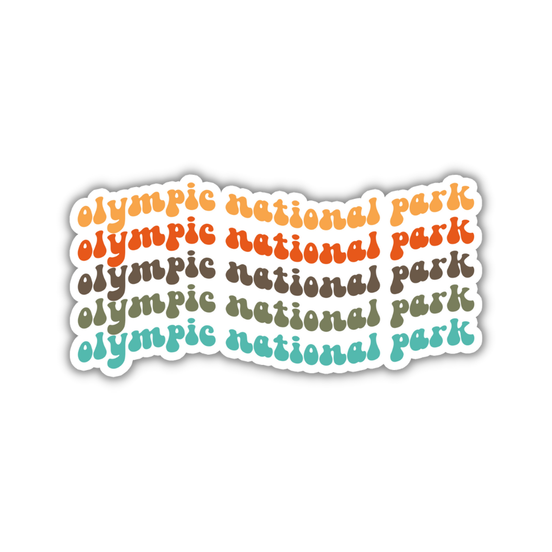 Olympic National Park Retro Sticker