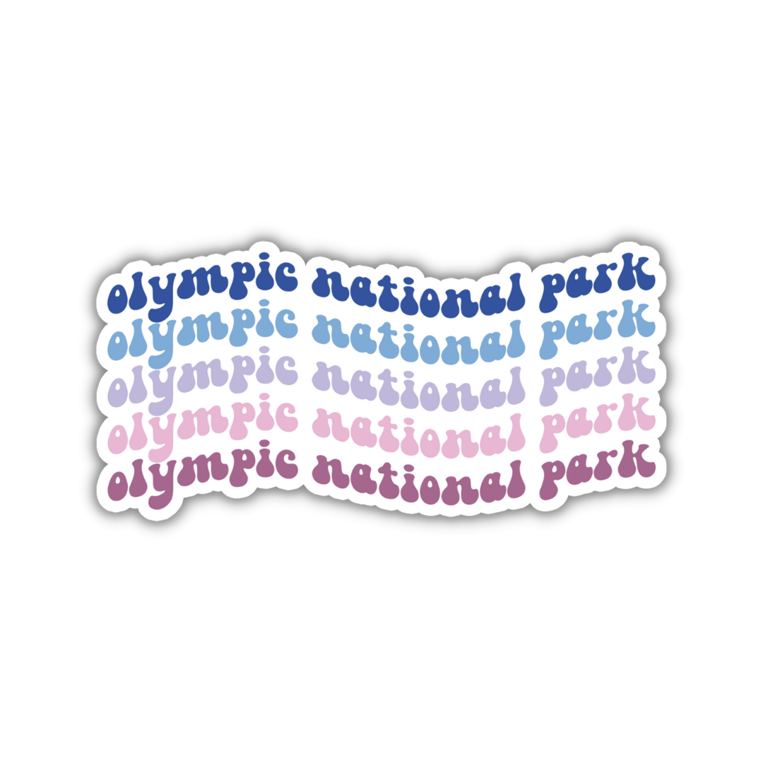 Olympic National Park Retro Sticker