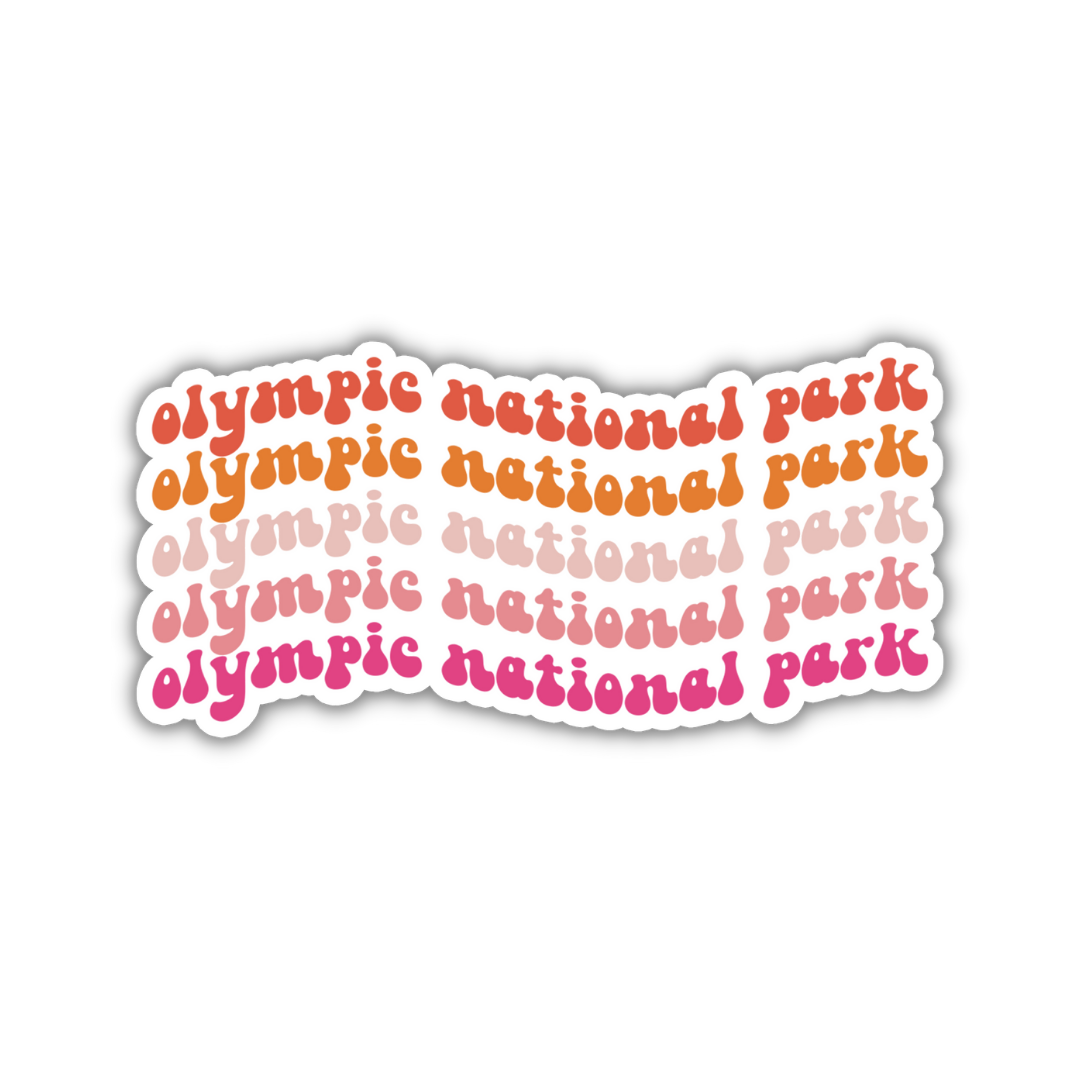 Olympic National Park Retro Sticker