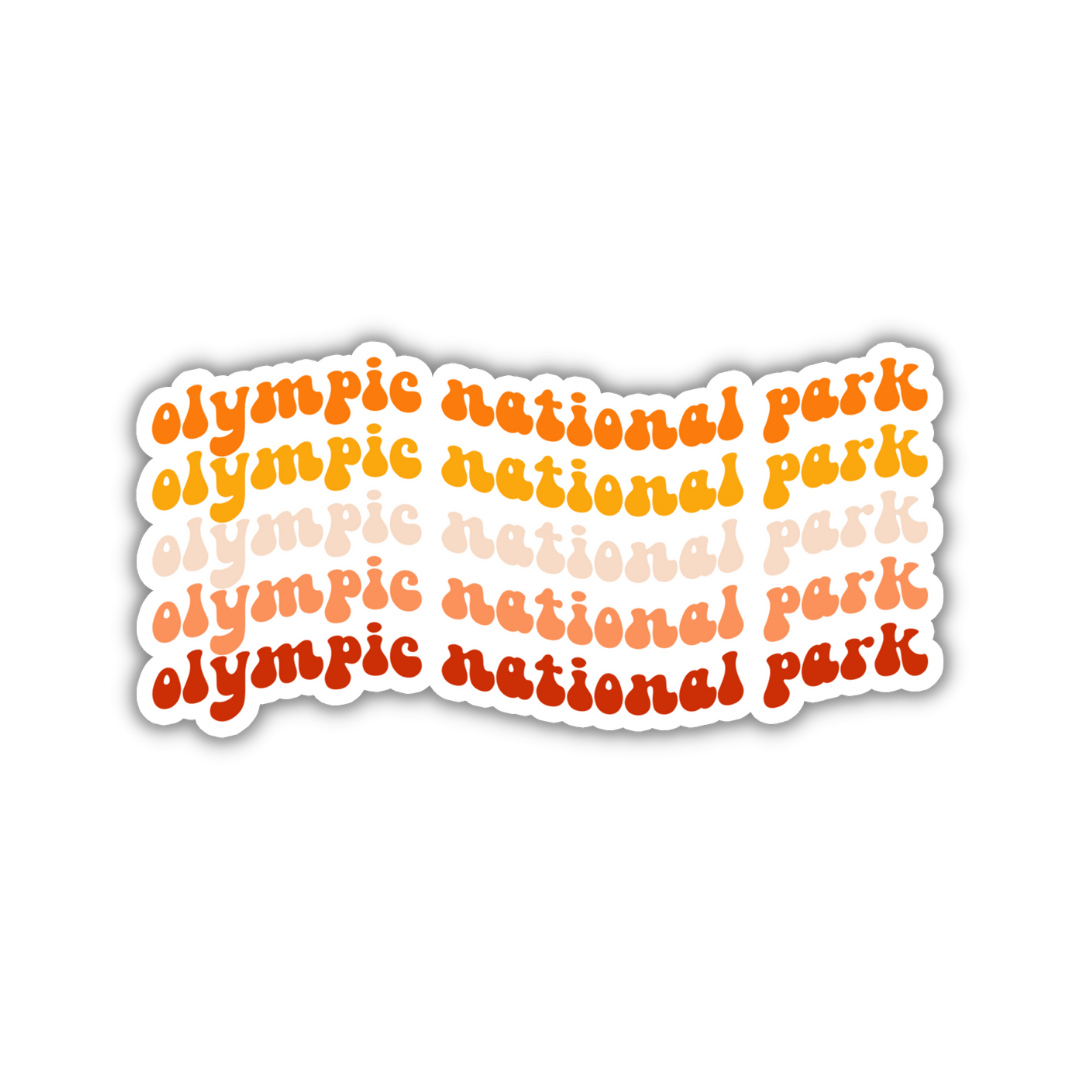 Olympic National Park Retro Sticker