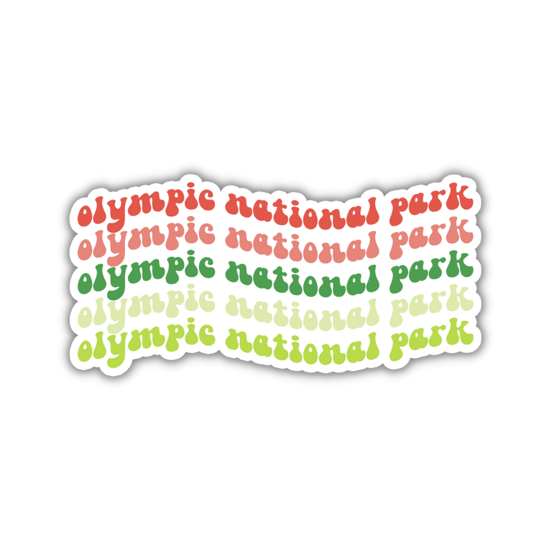 Olympic National Park Retro Sticker