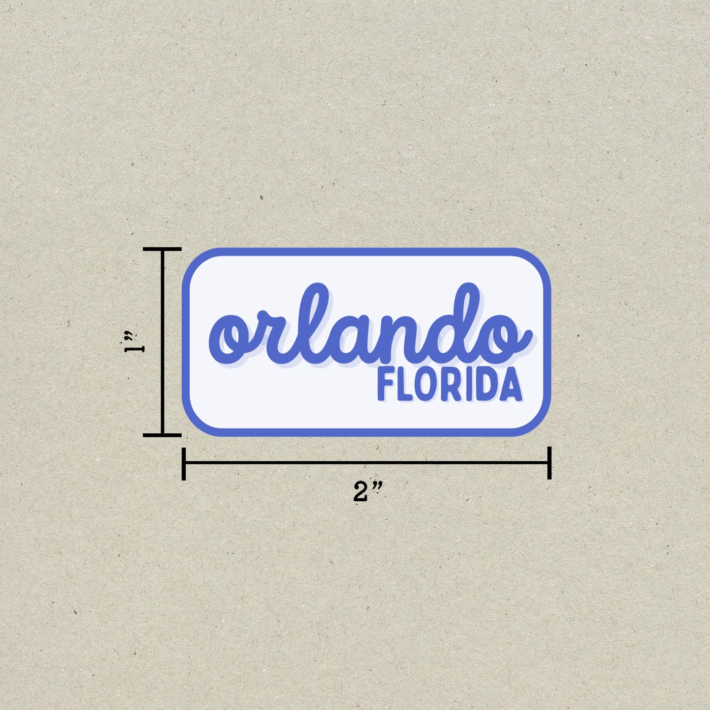 Orlando, Florida Retro Travel Sticker – Colorful Vinyl Decal for Laptop, Water Bottle & Luggage