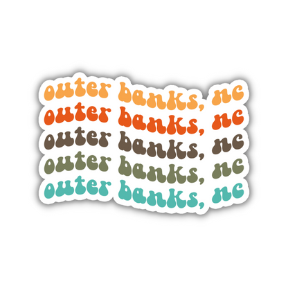 Outer Banks, North Carolina Island Retro Sticker