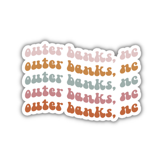 Outer Banks, North Carolina Island Retro Sticker