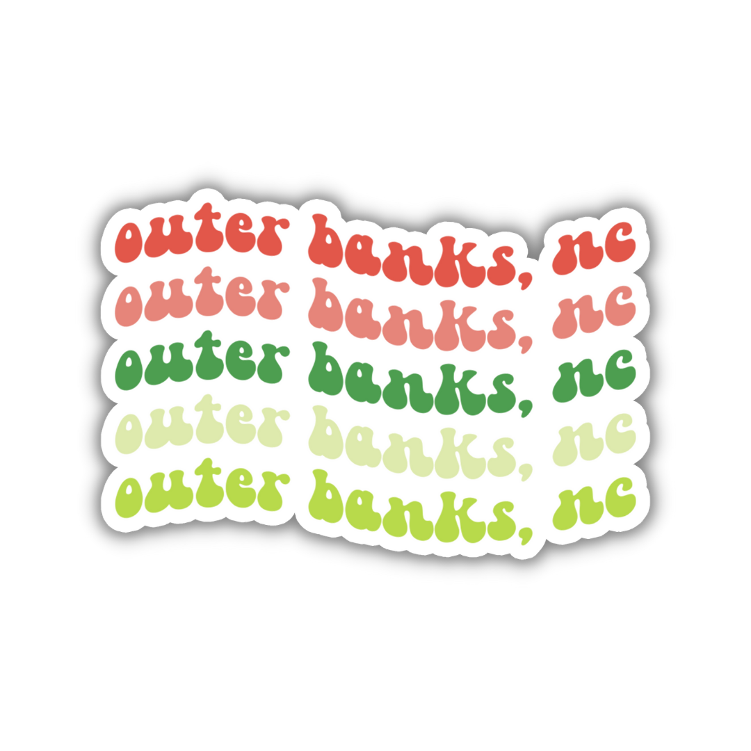 Outer Banks, North Carolina Island Retro Sticker