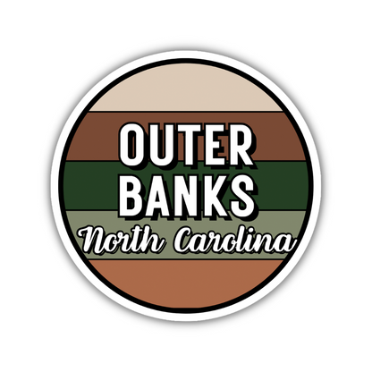 Outer Banks, North Carolina Circle Sticker