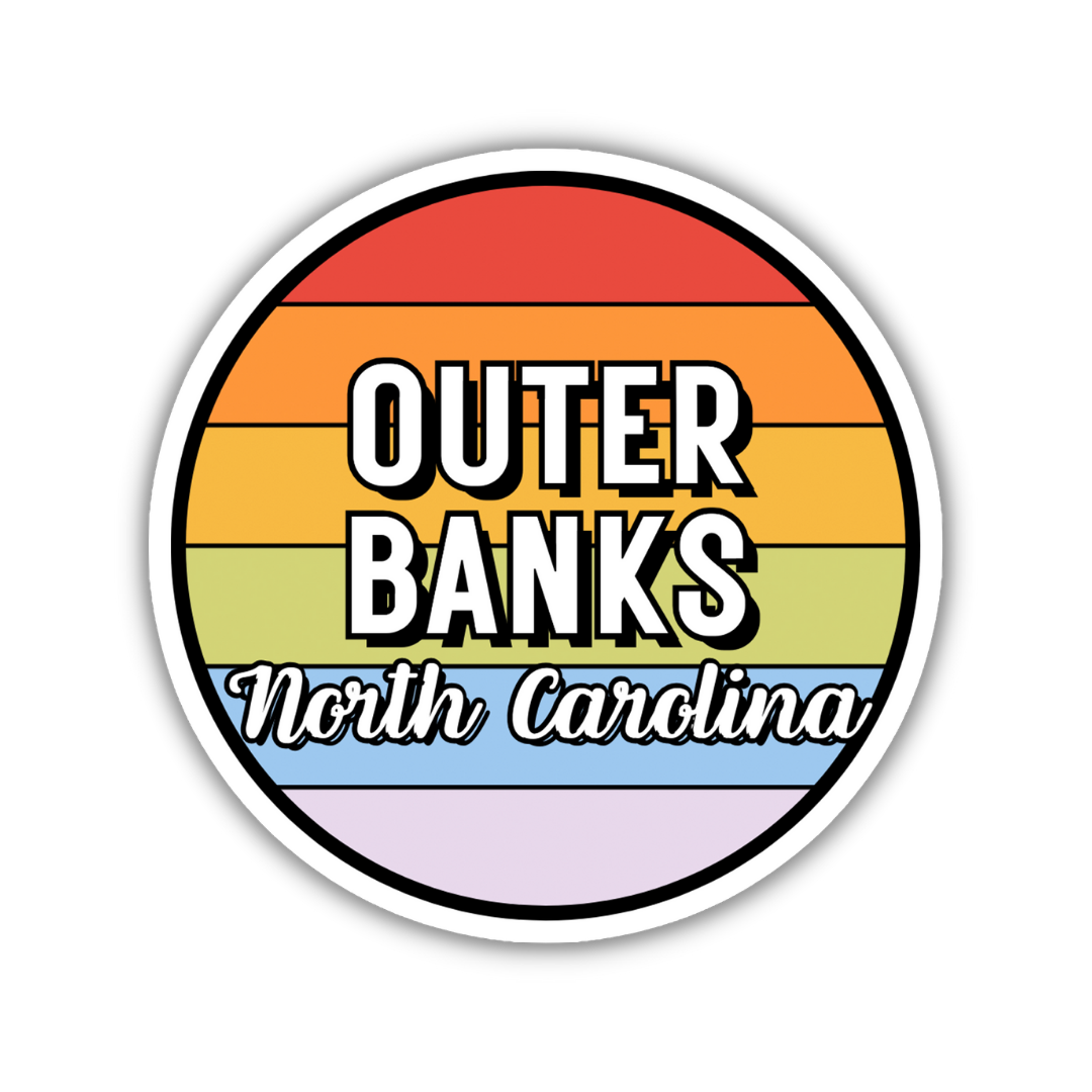 Outer Banks, North Carolina Circle Sticker