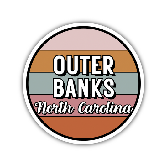 Outer Banks, North Carolina Circle Sticker