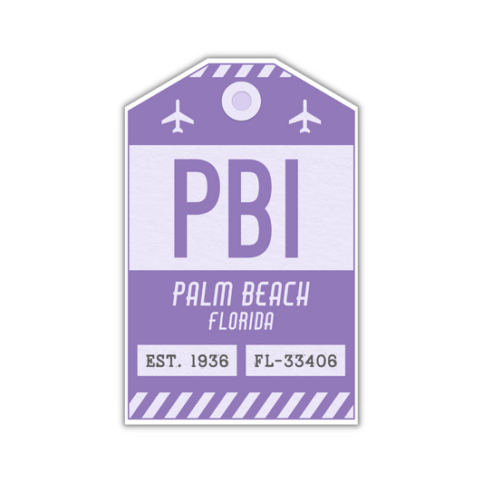 PBI Vintage Luggage Tag Sticker