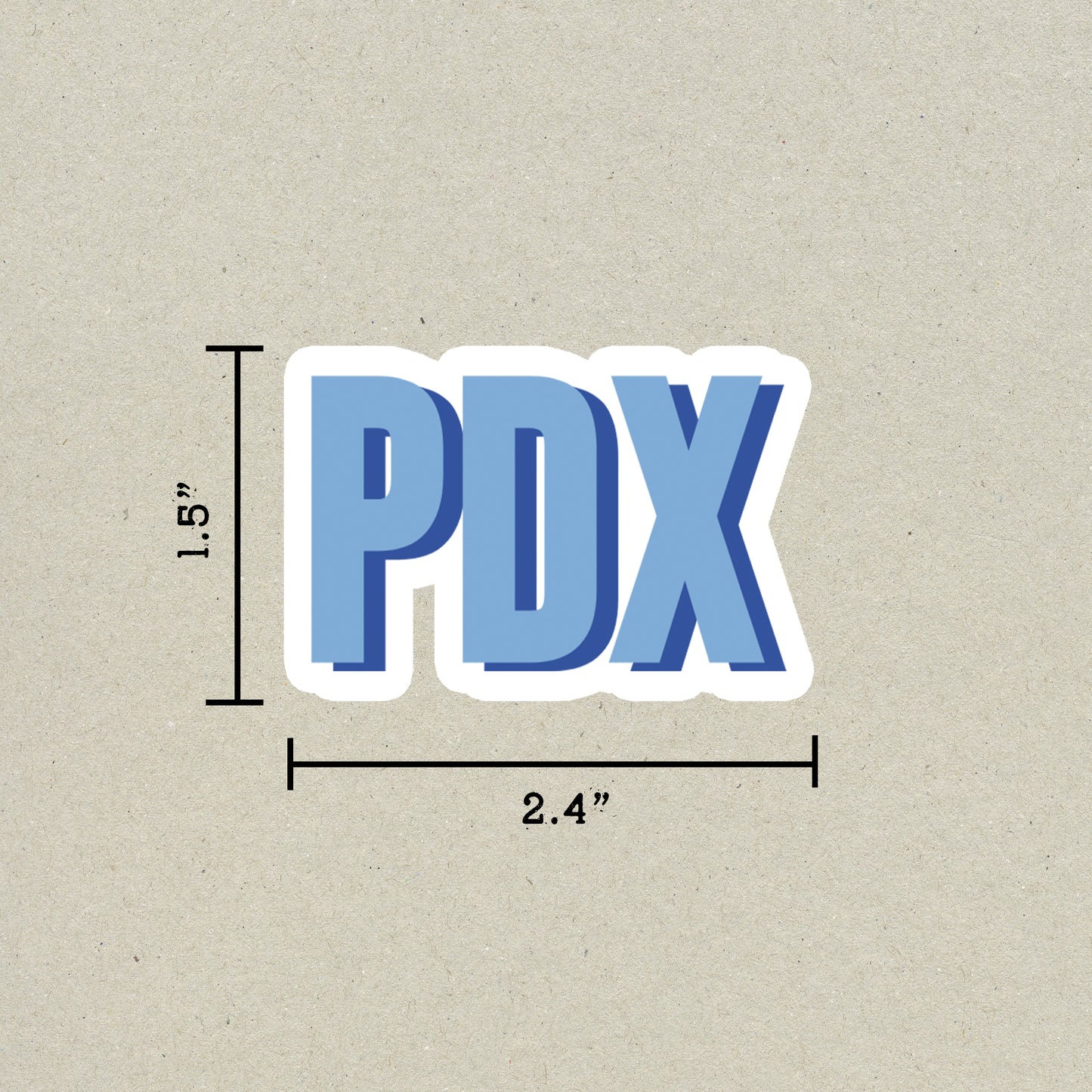PDX Double Layered Sticker
