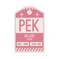 PEK Vintage Luggage Tag Sticker