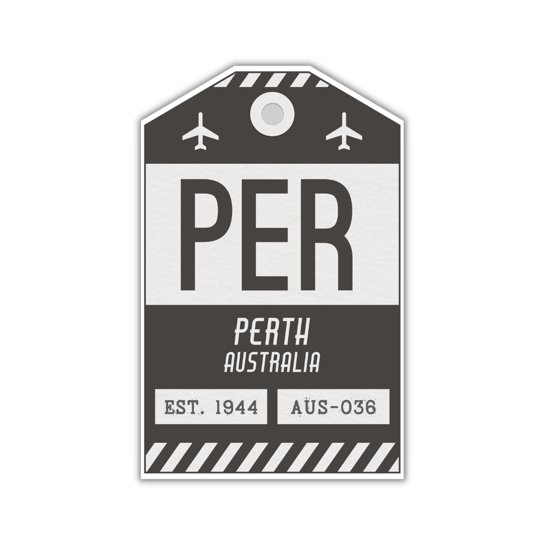 PER Vintage Luggage Tag Sticker