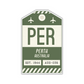 PER Vintage Luggage Tag Sticker