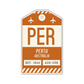 PER Vintage Luggage Tag Sticker