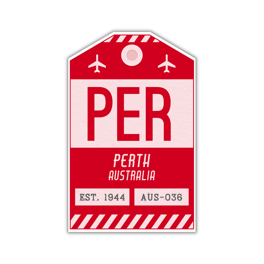 PER Vintage Luggage Tag Sticker